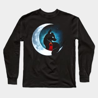 Red Wolf Moon Long Sleeve T-Shirt